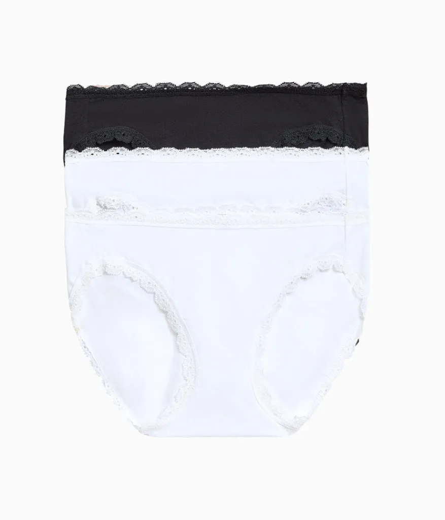 Wacoal Bikini * Inpired Eyeet Bikini Panty Pack White/White/Night