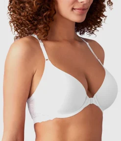 Wacoal T-Shirt|Racerback/Convertible * Inspired Eyelet Front Close T-Shirt Bra White