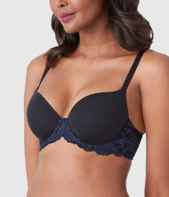 Wacoal Seamless|Lace * Instant Icon® T-Shirt Bra Black/Eclipse