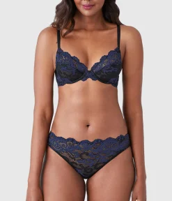Wacoal Unlined|Lace * Instant Icon® Underwire Bra Black/Eclipse