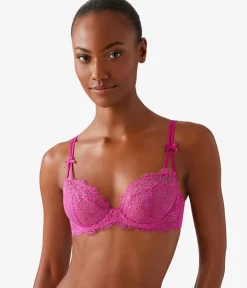 Wacoal Unlined|Lace * It's On Underwire Bra Fuchsia Red