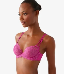 Wacoal Unlined|Lace * It's On Underwire Bra Fuchsia Red