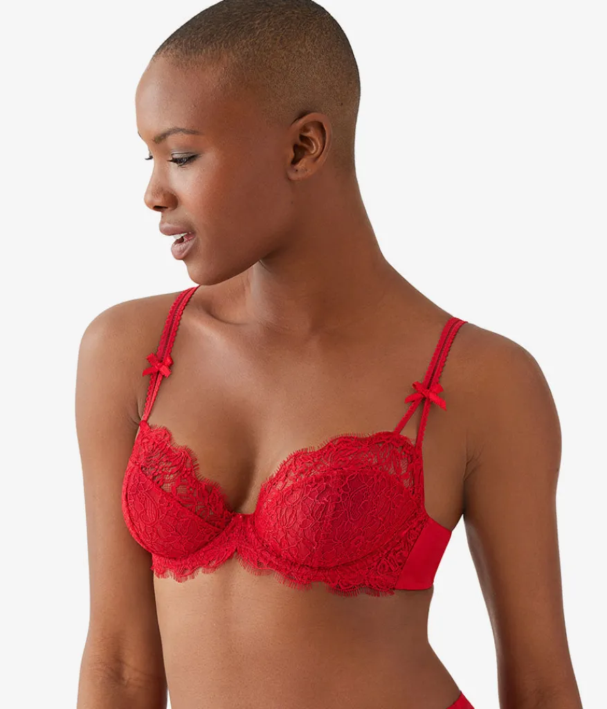 Wacoal Unlined|Lace * It's On Underwire Bra Savvy Red