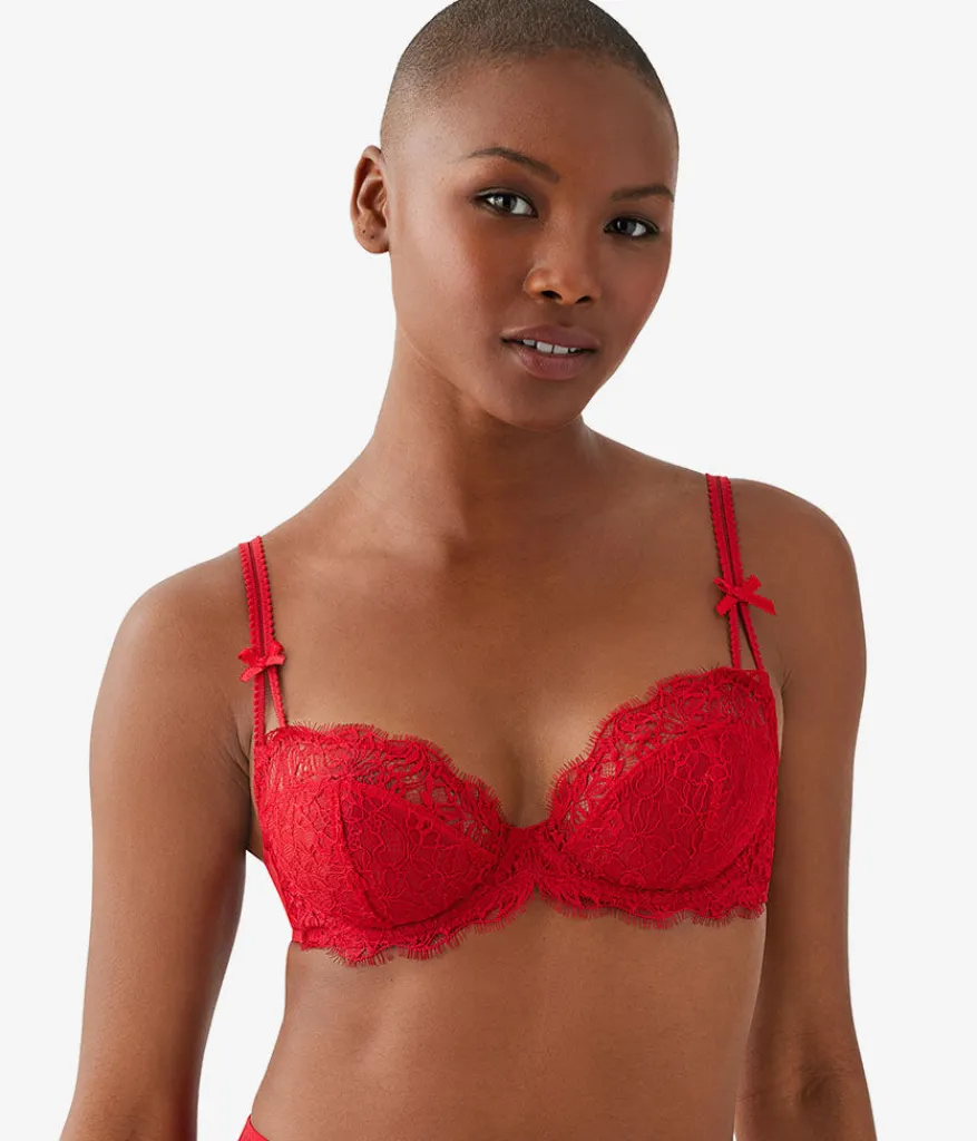 Wacoal Unlined|Lace * It's On Underwire Bra Savvy Red