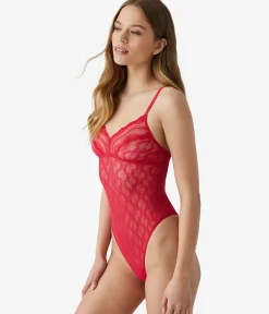 Wacoal Unlined * ace Ki Bodyuit Crimson Red