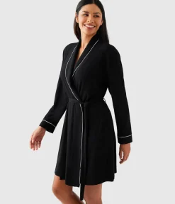 Wacoal Pajamas|Tops * eae to ounge Robe Black