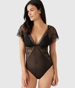 Wacoal Chemises & Bodysuits * ifted In uxury Bodyuit Black