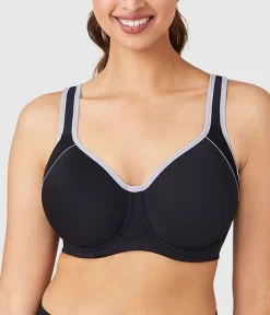 Wacoal Seamless|Underwire * Lindsey Sport Contour Underwire Bra Black/Lilac Gray