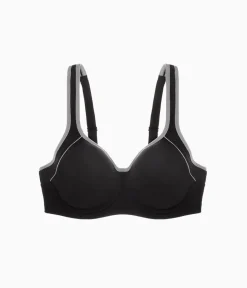Wacoal Seamless|Underwire * Lindsey Sport Contour Underwire Bra Black/Lilac Gray