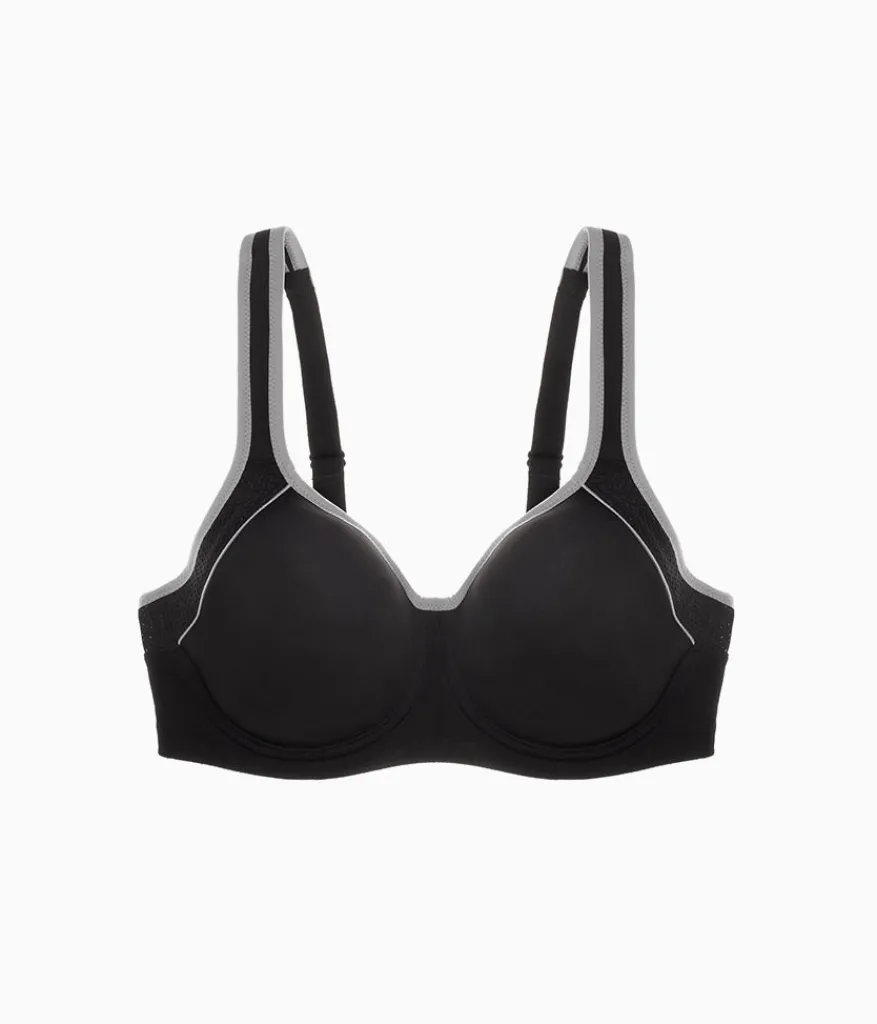 Wacoal Seamless|Underwire * Lindsey Sport Contour Underwire Bra Black/Lilac Gray
