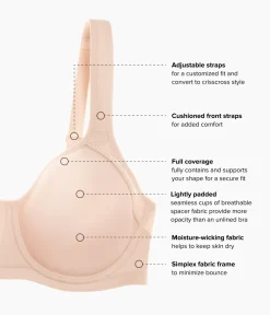 Wacoal Sport|Full Coverage * Lindsey Sport Contour Underwire Bra Sand