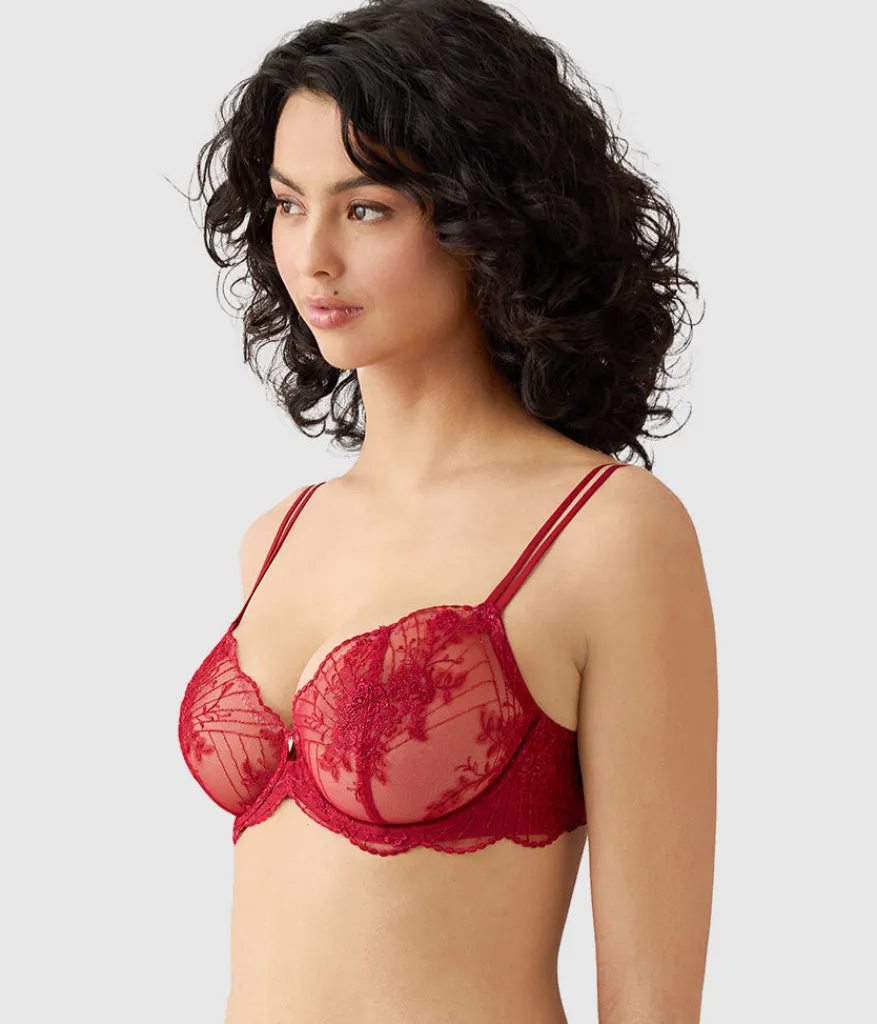 Wacoal Unlined|Underwire * Midnight Soiree Underwire Bra Regina Red