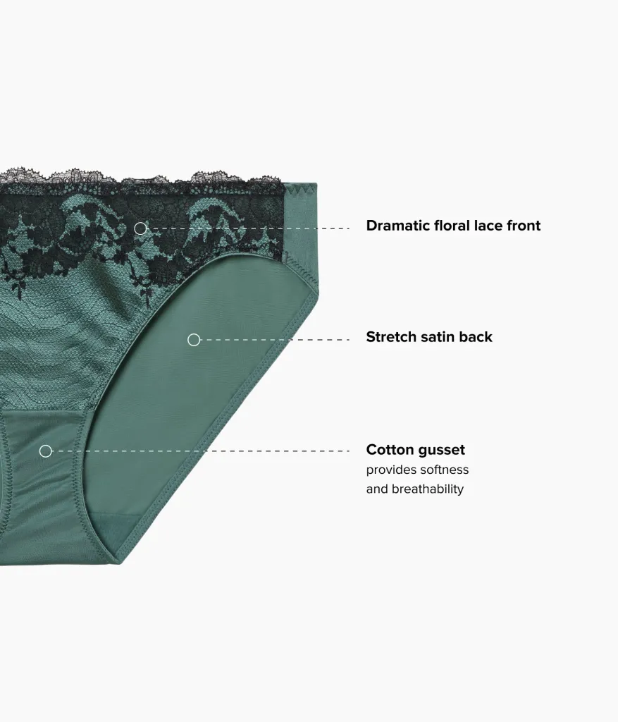Wacoal Panties|Bikini * odern Affair Bikini Silver Pine/Black