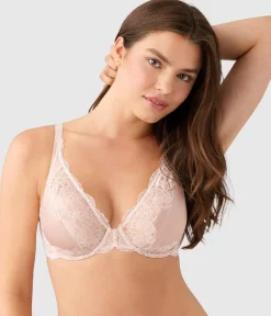 Wacoal Unlined|Lace * Modern Affair Plunge Underwire Bra Rose Dust/Angel Wing