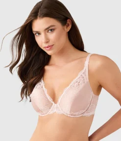 Wacoal Unlined|Lace * Modern Affair Plunge Underwire Bra Rose Dust/Angel Wing