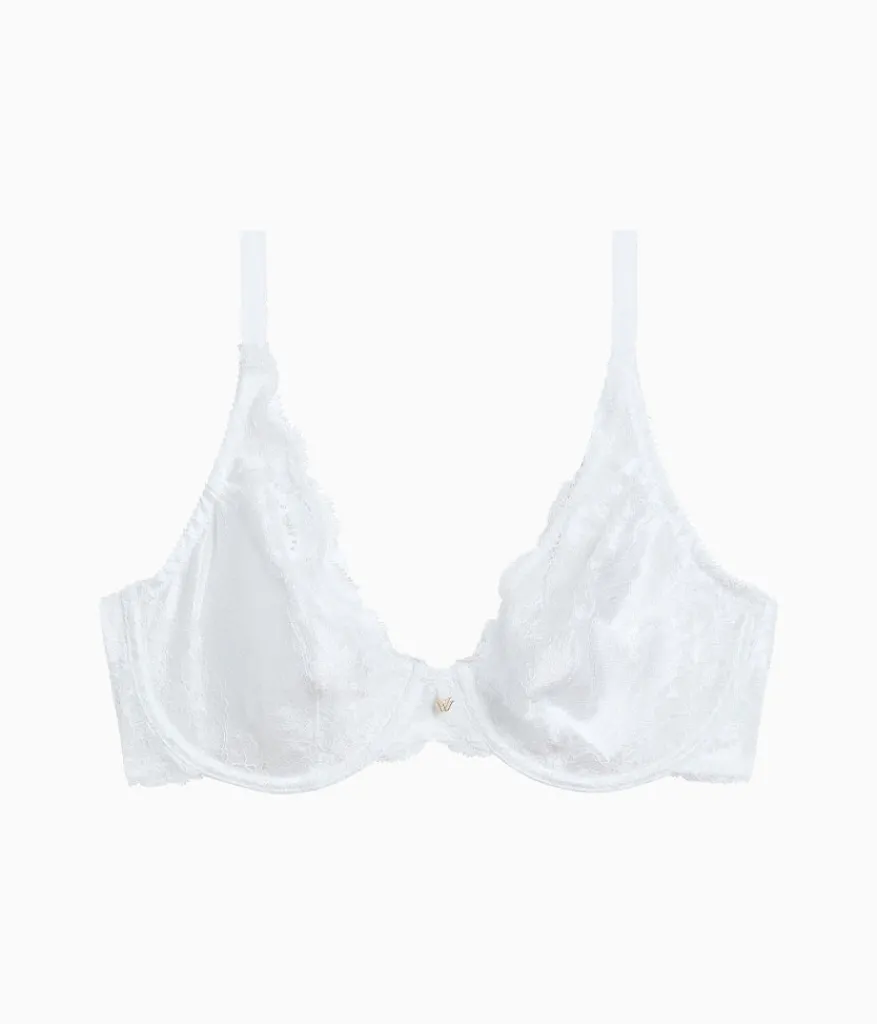 Wacoal Unlined|Lace * Modern Affair Plunge Underwire Bra White