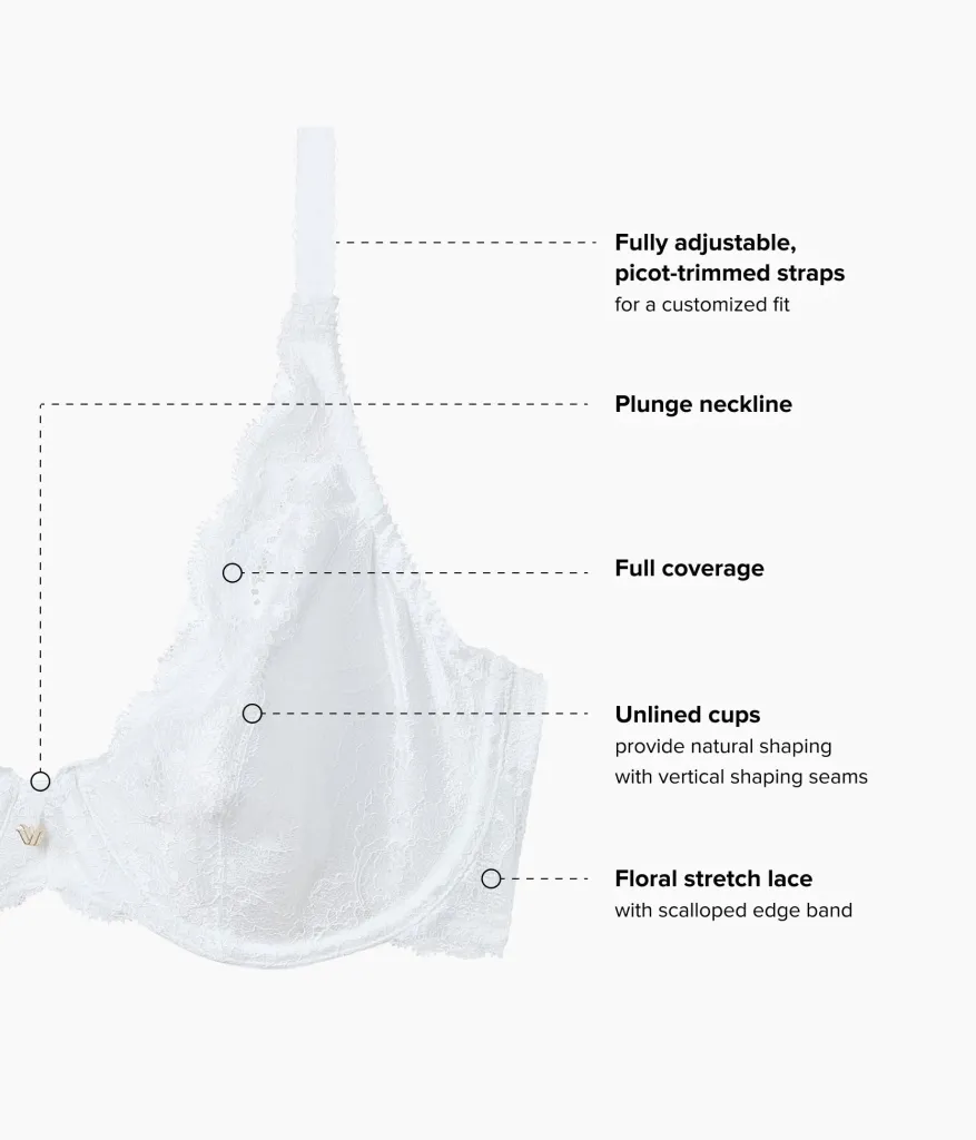 Wacoal Unlined|Lace * Modern Affair Plunge Underwire Bra White