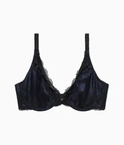 Wacoal Unlined|Lace * Modern Affair Plunge Underwire Bra Night Sky/Black