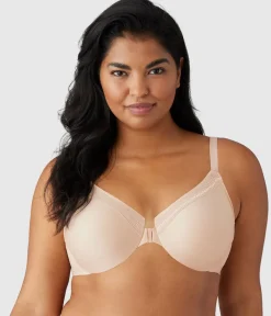 Wacoal Unlined|Full Coverage * Perfect Primer Front Close Underwire Bra Sand