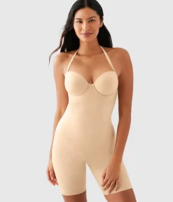 Wacoal Body Briefers|Strapless * Red Carpet™ All In One Thigh Shaper Sand