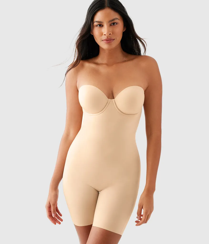 Wacoal Body Briefers|Strapless * Red Carpet™ All In One Thigh Shaper Sand