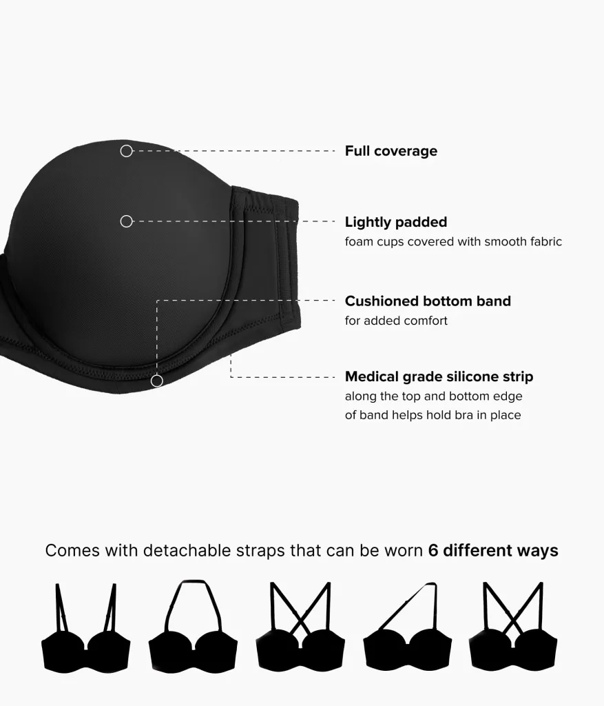 Wacoal Full Figure|Strapless * Red Carpet™ Strapless Underwire Bra Black