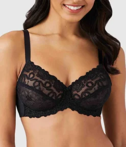 Wacoal Unlined|Lace * Renaissance Rose Underwire Bra Black