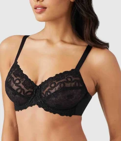 Wacoal Unlined|Lace * Renaissance Rose Underwire Bra Black