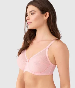 Wacoal Lace|Underwire * Retro Chic Full Figure Underwire Bra Apricot Blush