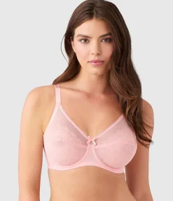 Wacoal Lace|Underwire * Retro Chic Full Figure Underwire Bra Apricot Blush