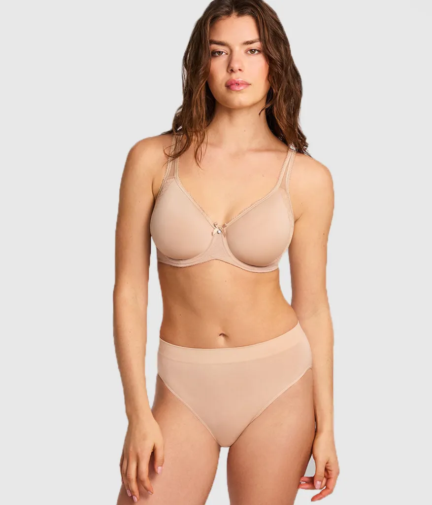 Wacoal Seamless|T-Shirt * Retro Chic Underwire T-Shirt Bra Toast