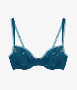 Wacoal Unlined|Lace * Shadow Scene Underwire Bra Blue Coral