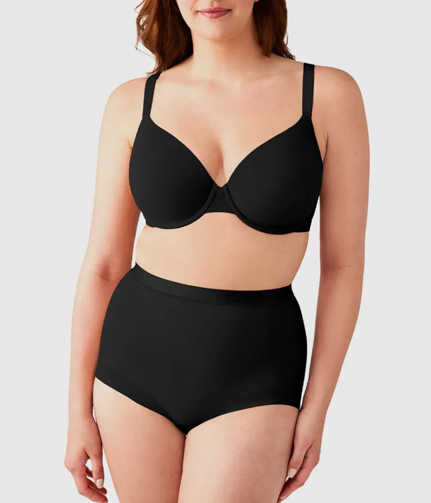 Wacoal Seamless|T-Shirt * Shape Revelation® Shallow Top Underwire T-Shirt Bra Black