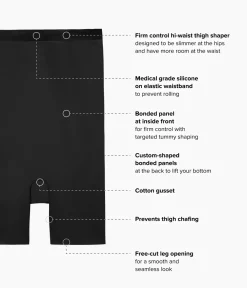 Wacoal Thigh Shapers * hape Reveation® traight Hi-Wait Thigh haper Black