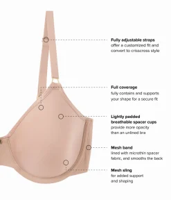 Wacoal Full Figure|Racerback/Convertible * Simply Done T-Shirt Bra Roebuck