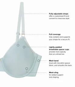 Wacoal Full Figure|Racerback/Convertible * Simply Done T-Shirt Bra Belgian Block