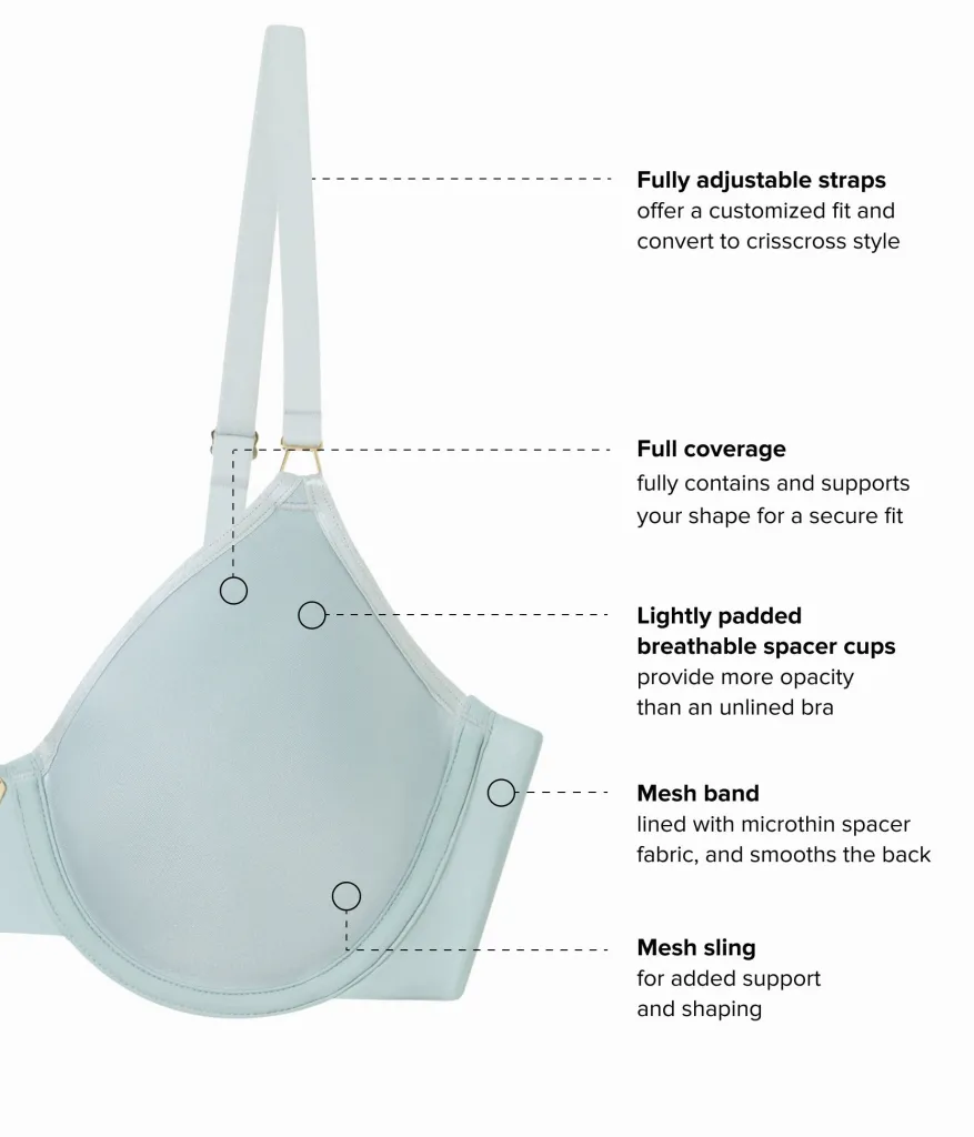 Wacoal Full Figure|Racerback/Convertible * Simply Done T-Shirt Bra Belgian Block