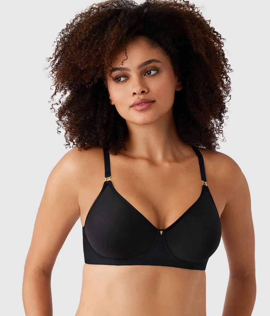 Wacoal Full Figure|Seamless * Simply Done Wire Free T-Shirt Bra Black