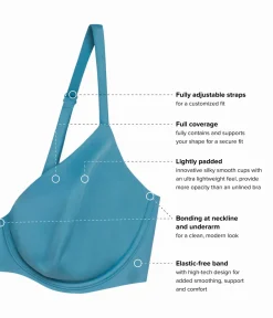 Wacoal Unlined|Seamless * Sleek Standard Underwire Bra Brittany Blue