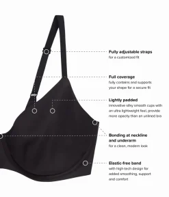 Wacoal Unlined|Seamless * Sleek Standard Underwire Bra Black