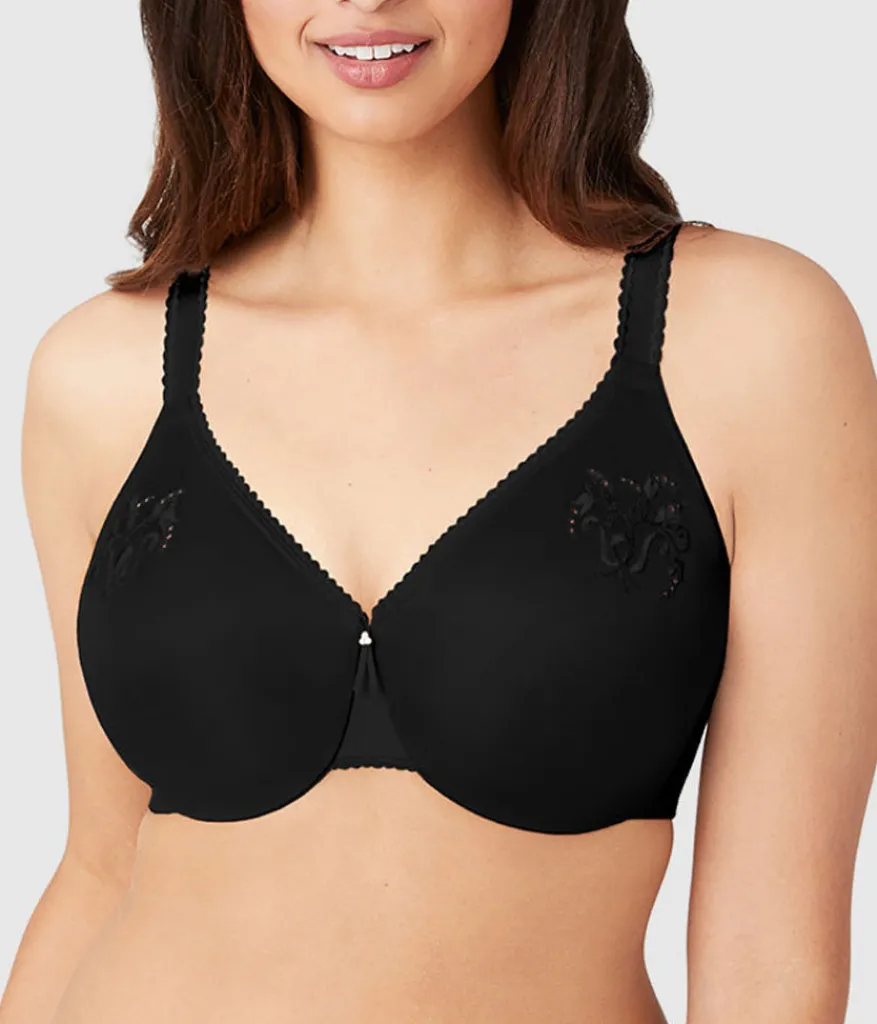 Wacoal Unlined|Seamless * Slimline Seamless Underwire Minimizer Bra Black