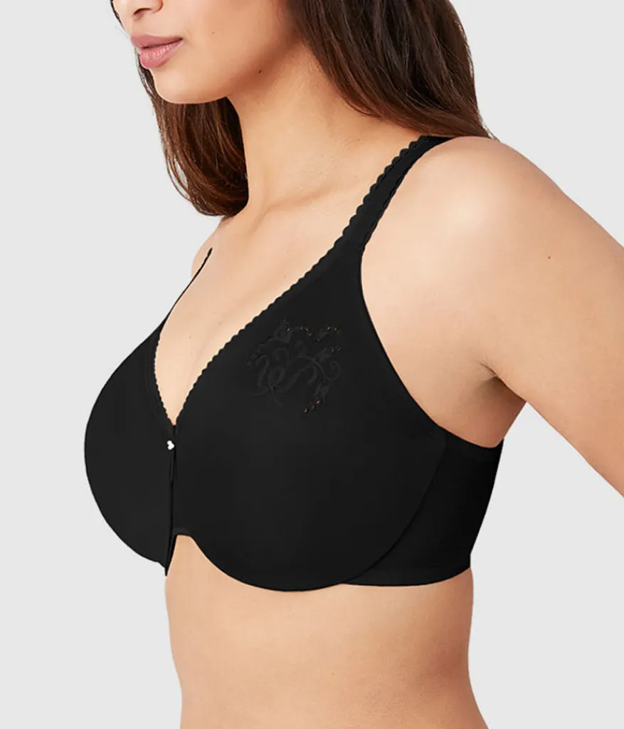 Wacoal Unlined|Seamless * Slimline Seamless Underwire Minimizer Bra Black