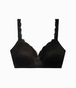Wacoal Seamless|Lace * Softly Styled Wire Free T-Shirt Bra Black
