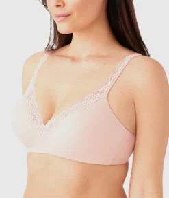 Wacoal Seamless|Lace * Softly Styled Wire Free T-Shirt Bra Rose Dust