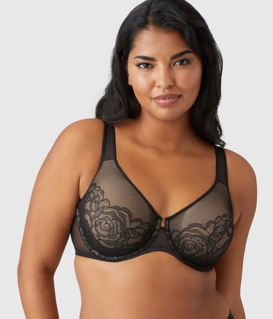 Wacoal Full Figure|Seamless * Stark Beauty Underwire Bra Black