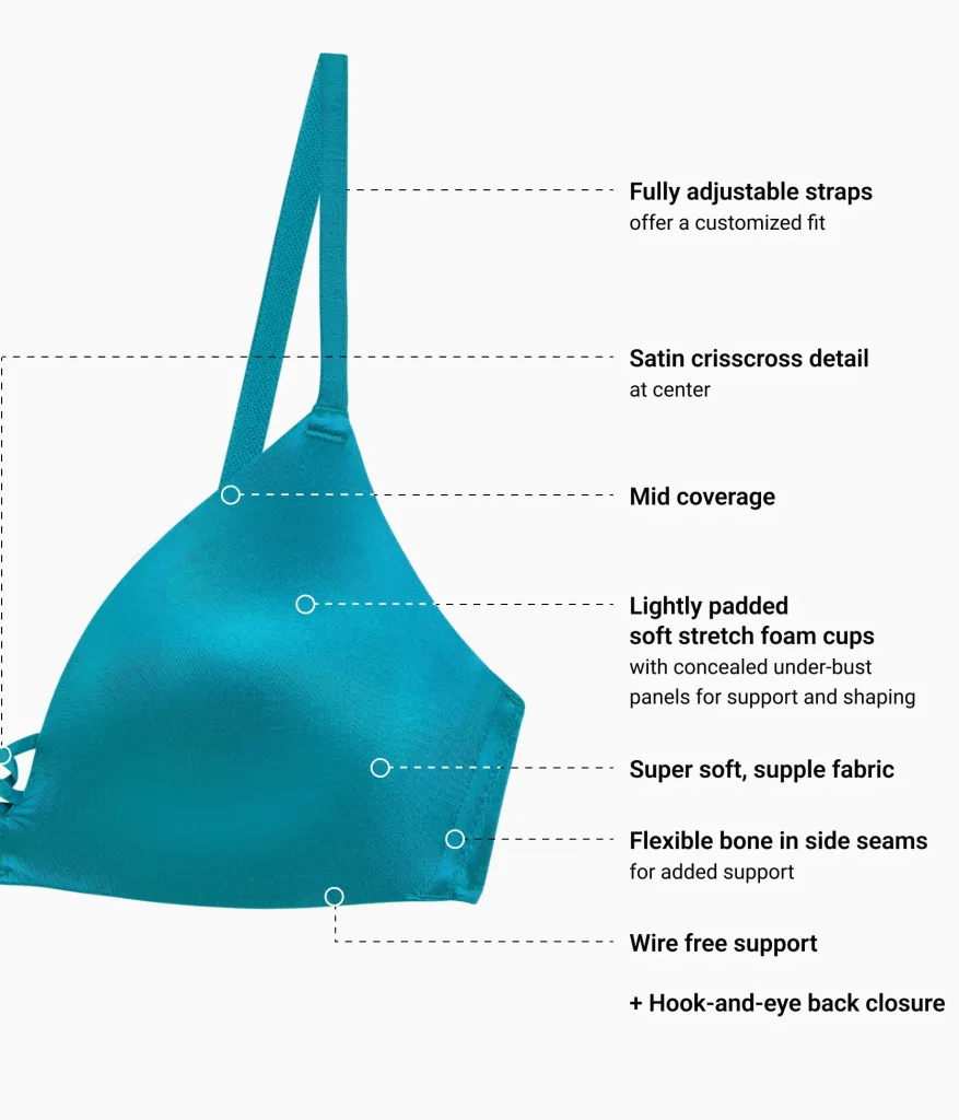 Wacoal Seamless|Wireless * Undercover Wire Free T-Shirt Bra Deep Lake