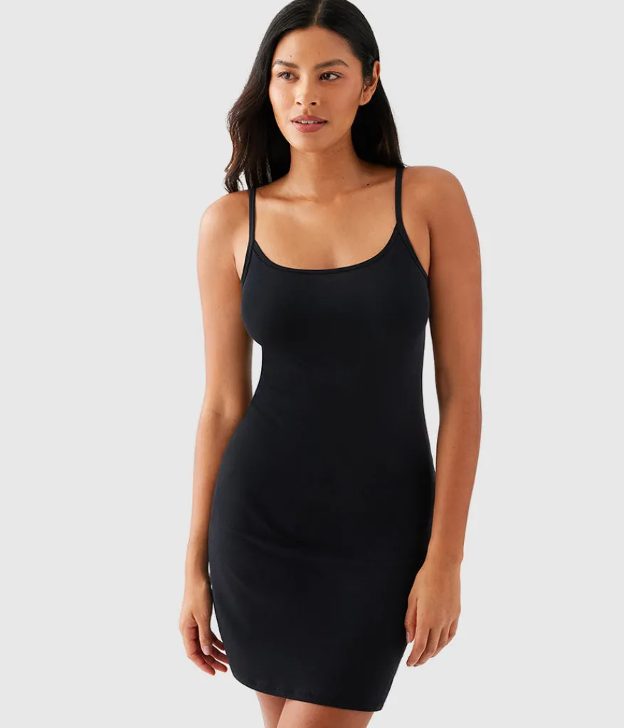 Wacoal Chemises & Bodysuits * Undertated Cotton Cheie Black