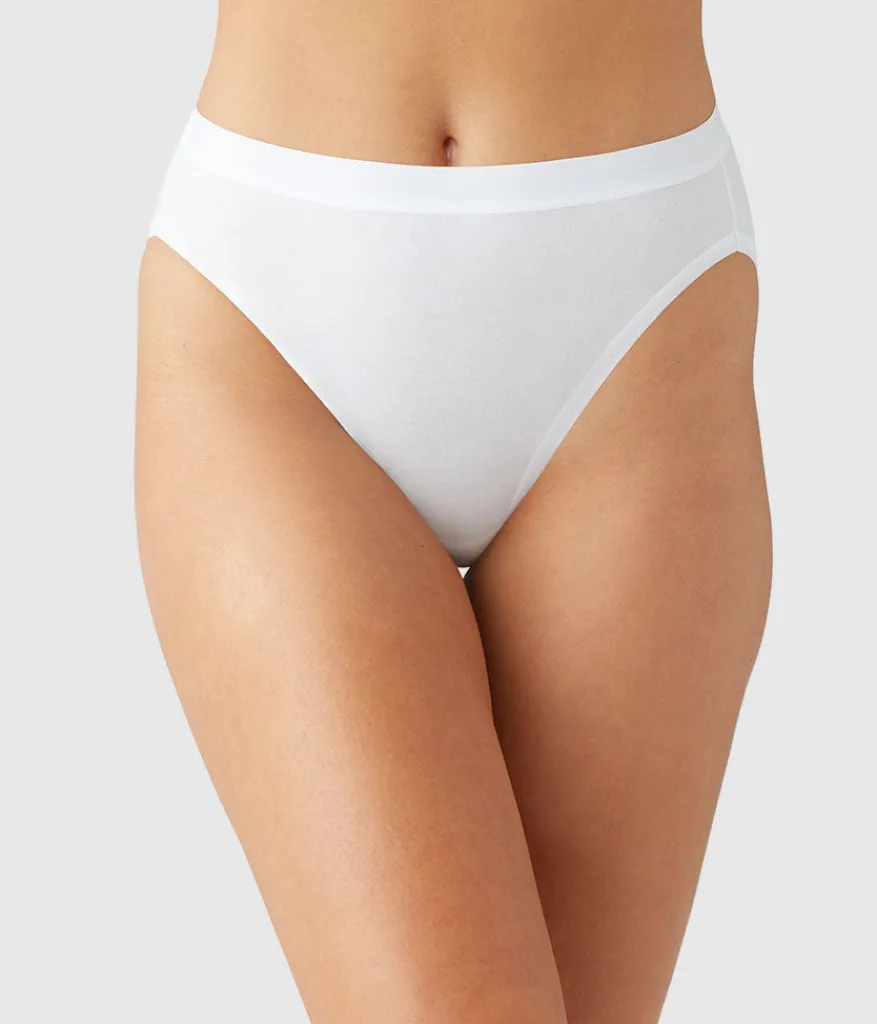 Wacoal Hi-Cut * Undertated Cotton Hi-Cut White