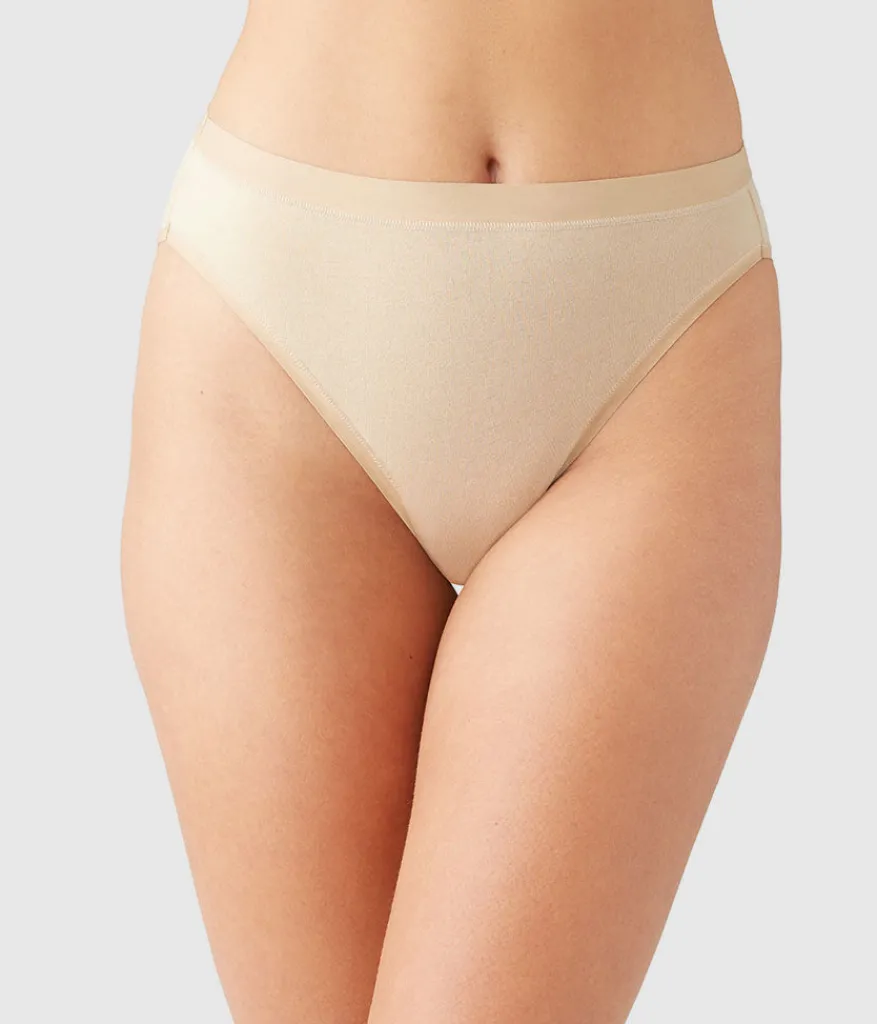 Wacoal Hi-Cut * Undertated Cotton Hi-Cut Sand