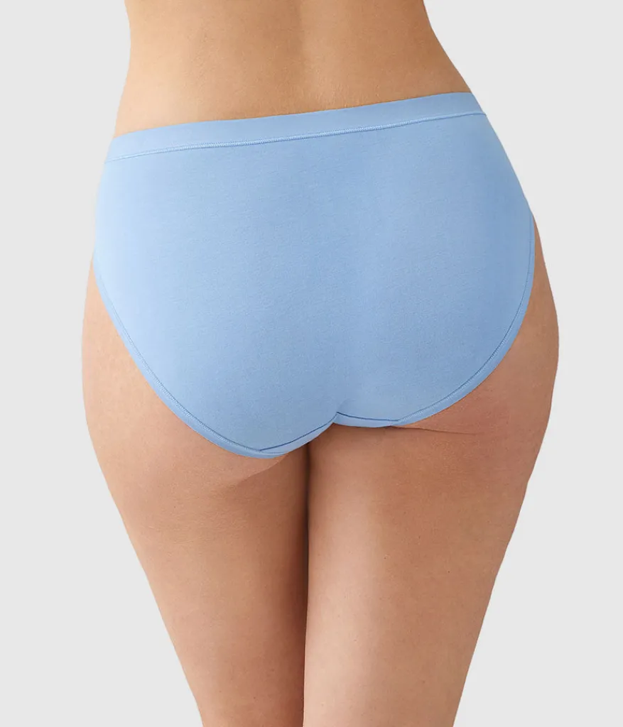 Wacoal Hi-Cut * Undertated Cotton Hi-Cut Bel Air Blue